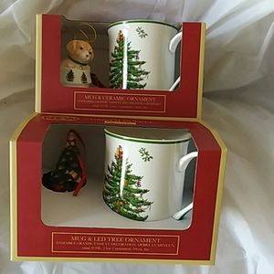 2 sets Spode Ceramic Mug & Ornament Xmas NIB